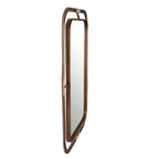 Metal and Rattan Mirror Brown