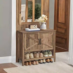 Traditional American Style Shoe Cabinet with Adjustable Shelf - Entryway Shoe Organizer