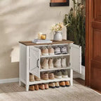 Traditional American Style Shoe Cabinet with Adjustable Shelf - Entryway Shoe Organizer