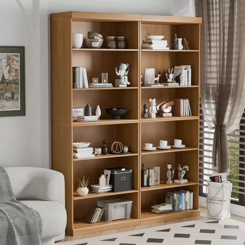 41x31x16 Wood Accent Cabinet with Adjustable Shelf Storage Cabinet without Door Natural