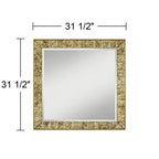 Lanham 31 1/2 x 31 1/2 Square Antique Gold Wall Mirror