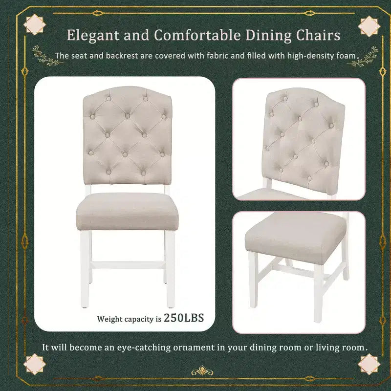 Retro Style Dining Table with Extendable Table and 4 Upholstered Chairs