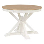 Retro Style Dining Table with Extendable Table and 4 Upholstered Chairs