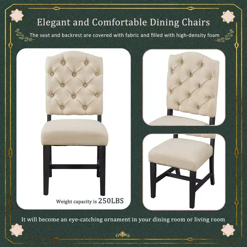 Retro Style Dining Table with Extendable Table and 4 Upholstered Chairs