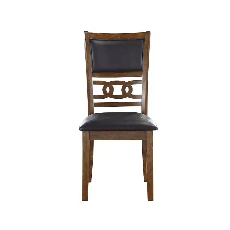 Gia Faux Leather Dining Chairs in Brown