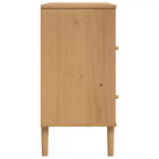SENJA Dresser Rattan Look Brown 31.5x15.7x31.5 Solid Wood Pine