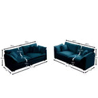 Upholstered Loveseat and Couch Sofa Collection, Ideal for Living Room, Home Office or Lounge, 2+2 Seating