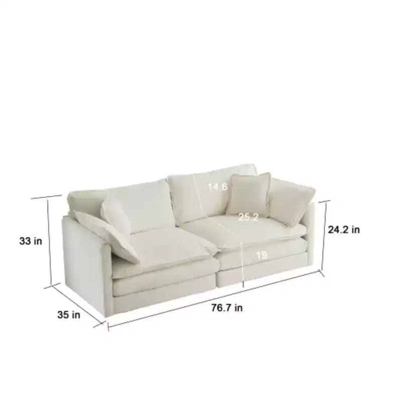 Upholstered Loveseat and Couch Sofa Collection, Ideal for Living Room, Home Office or Lounge, 2+2 Seating
