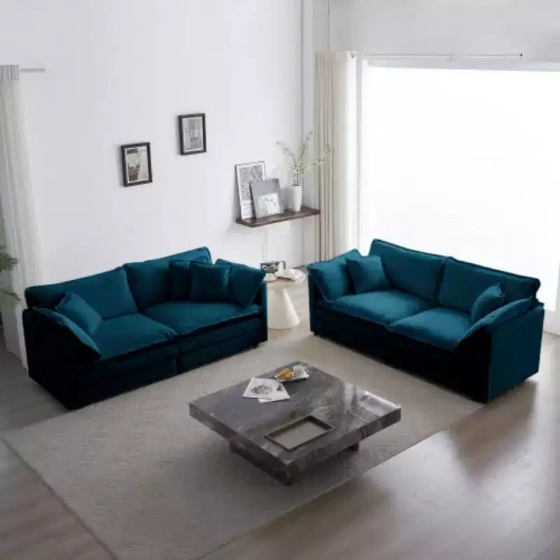 Upholstered Loveseat and Couch Sofa Collection, Ideal for Living Room, Home Office or Lounge, 2+2 Seating