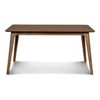 Oscar 59 Solid Wood Rectangular Dining Table In Walnut