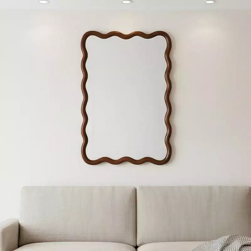 20 x 30 Rectangular Decorative Wall Mirror with Solid Wood Frame, Accent Vanity Mirror for Bathroom or Entryway