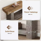 63 Farmhouse Console Table with 2-Tier Storage, Long Entryway & Sofa Table for Living Room and Hallway