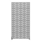 Brick 01 Gray Galvanized Steel Room Divider, 72x35x16, 6-Piece Durable Indoor Outdoor Screen