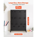 Pegboard Display Stand, 17 x 13 Inch Tabletop Pegboard Display Stand with 30 Hooks, Thickened Cold-Rolled Steel Peg Board Panel, Black
