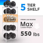 59'' White 5 Tier Storage Rack Adjustable Tier Spacing Height