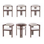 Rhiannon Mid-Century Modern Rubberwood Upholstered Dining Chairs