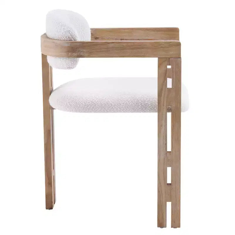 Rhiannon Mid-Century Modern Rubberwood Upholstered Dining Chairs