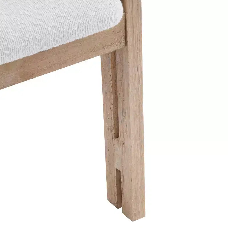 Rhiannon Mid-Century Modern Rubberwood Upholstered Dining Chairs