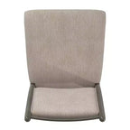 Wood Finish Beige Fabric Dining Chair
