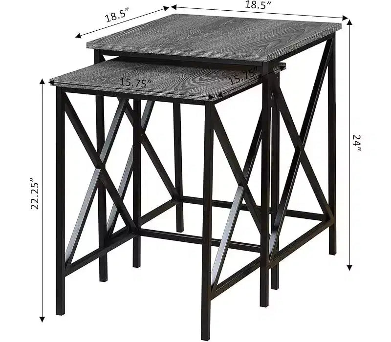Rectangle Metal Table Top End Table 1-piece