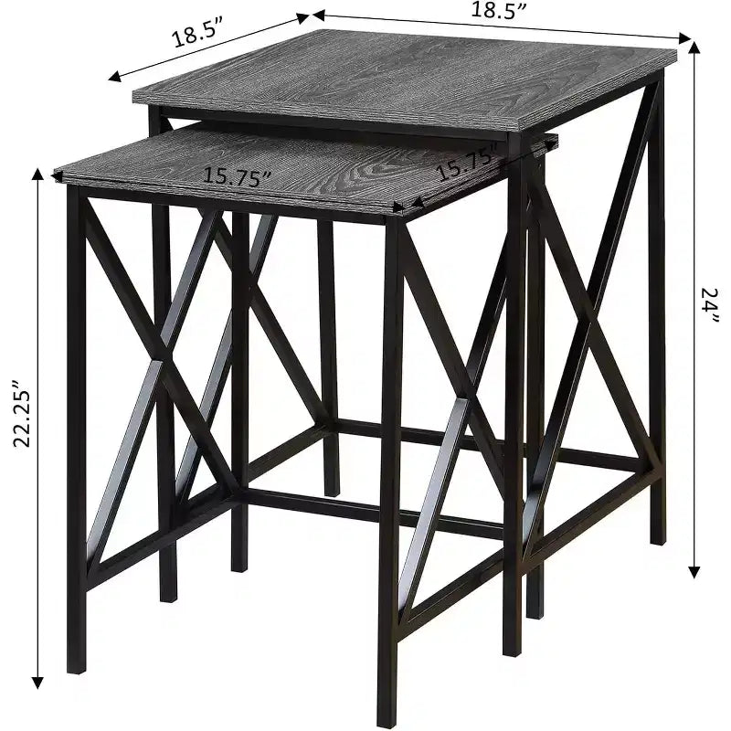 Rectangle Metal Table Top End Table 1-piece