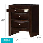 Rectangle Cherry Wood Nightstand For Living Room and Bedroom