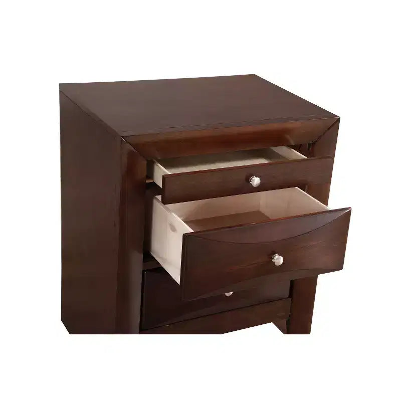 Rectangle Cherry Wood Nightstand For Living Room and Bedroom