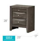 Rectangle Cherry Wood Nightstand For Living Room and Bedroom