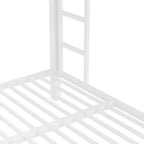 Bunk Bed with Ladder and Safety Guardrail, Metal Bunk Bed Frame for Teens and Adults, No Box Spring Needed