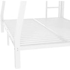 Bunk Bed with Ladder and Safety Guardrail, Metal Bunk Bed Frame for Teens and Adults, No Box Spring Needed