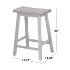 Marney Counter Height 24" Saddle Stool Driftwood