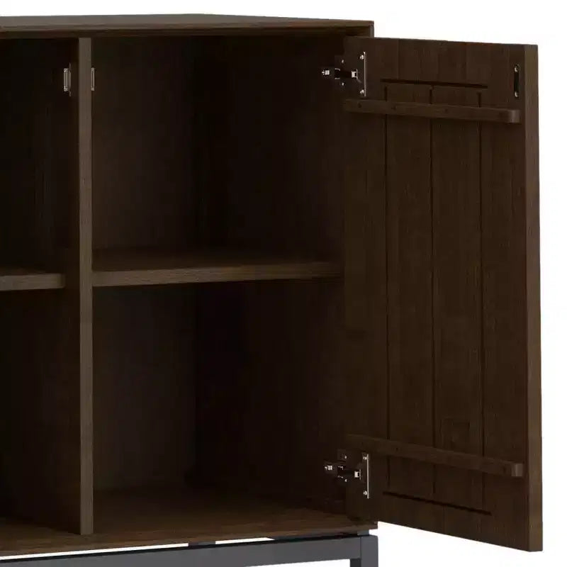 Devlin 4 Door Sideboard Buffet Walnut Brown