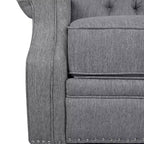 Callade Tufted Power Recliner Gray/Dark Brown