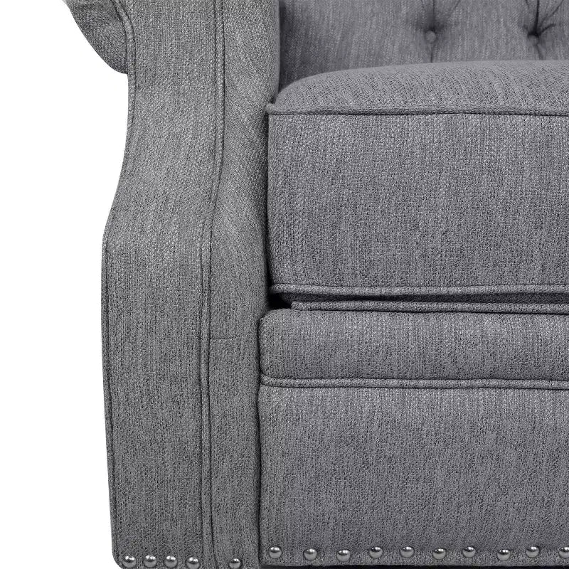 Callade Tufted Power Recliner Gray/Dark Brown