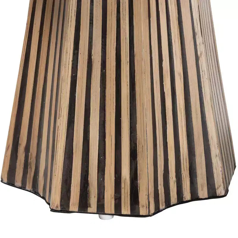 Devika Two Tone Bamboo End Table Dark Brown/Natural Brown
