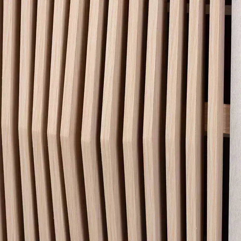 Simona Wood 2 Door Storage Cabinet: Mid-Century Design, 4 Shelves, Angled Legs