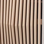 Simona Wood 2 Door Storage Cabinet: Mid-Century Design, 4 Shelves, Angled Legs