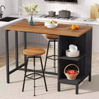 43 Kitchen Island, Dining Island with 5 Open Shelves