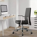 Aleen Modern Leather Office Chair - Swivel & Tilt Ergonomic Desk Chair with Iron Frame - Home Office
