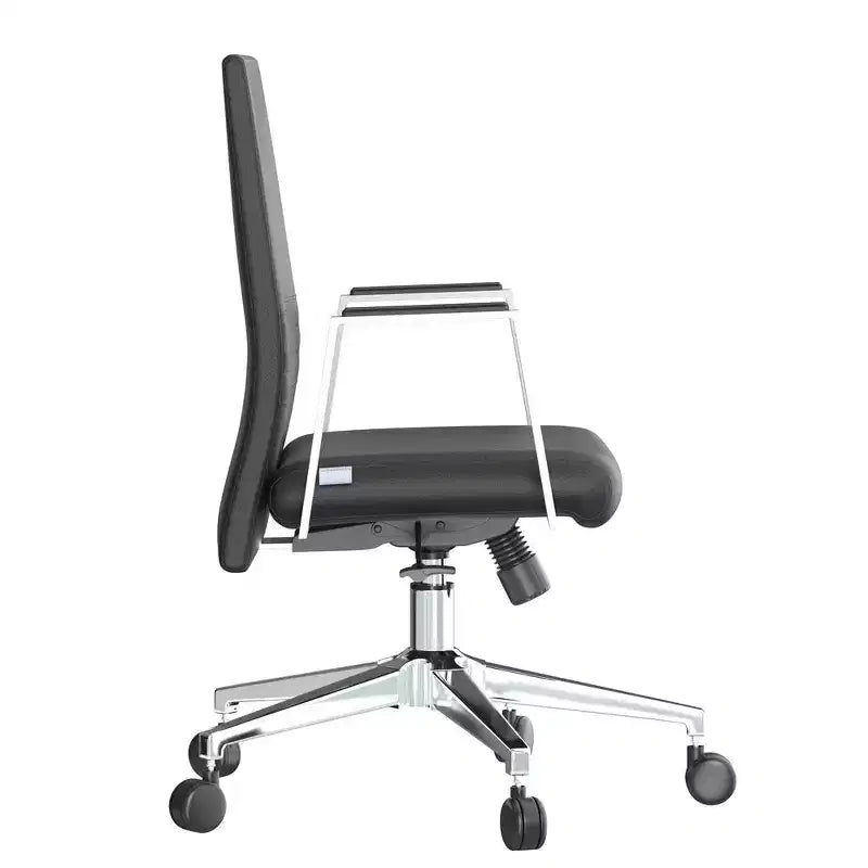 Aleen Modern Leather Office Chair - Swivel & Tilt Ergonomic Desk Chair with Iron Frame - Home Office