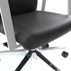 Aleen Modern Leather Office Chair - Swivel & Tilt Ergonomic Desk Chair with Iron Frame - Home Office
