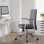 Aleen Modern Leather Office Chair - Swivel & Tilt Ergonomic Desk Chair with Iron Frame - Home Office
