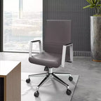Aleen Modern Leather Office Chair - Swivel & Tilt Ergonomic Desk Chair with Iron Frame - Home Office
