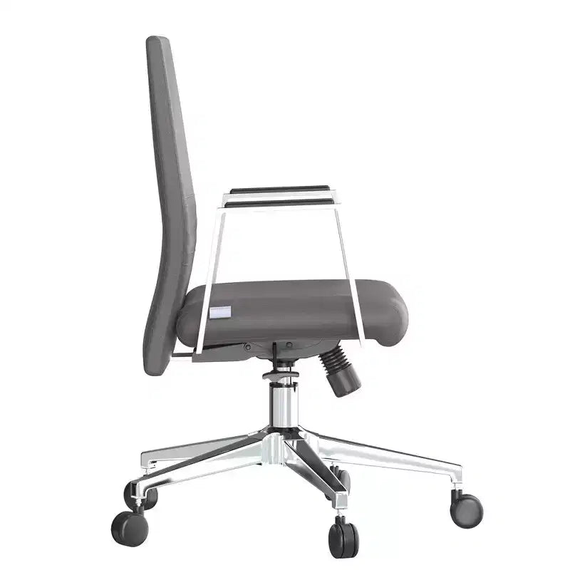 Aleen Modern Leather Office Chair - Swivel & Tilt Ergonomic Desk Chair with Iron Frame - Home Office