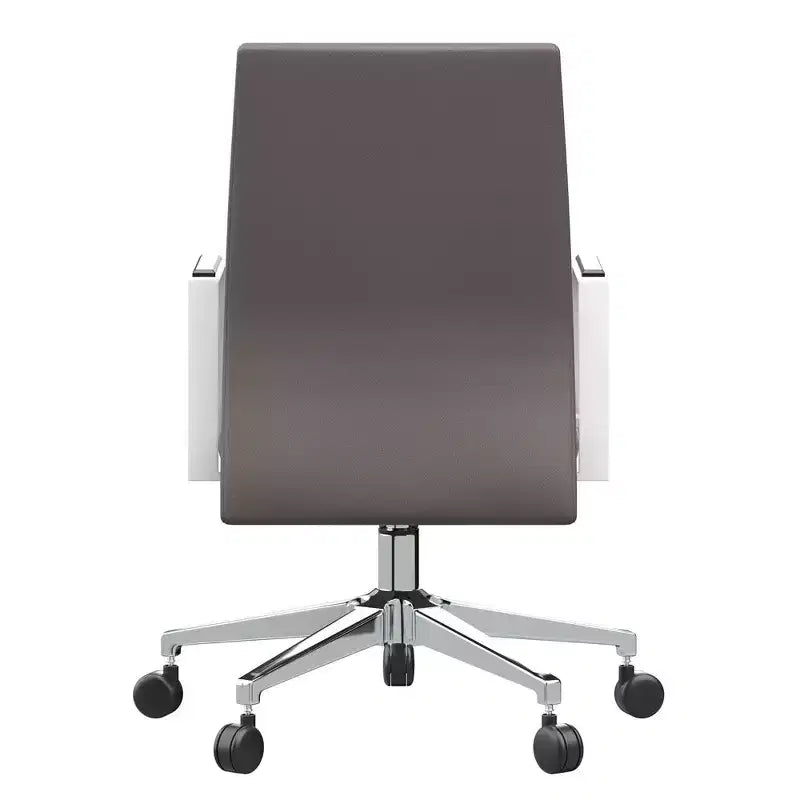 Aleen Modern Leather Office Chair - Swivel & Tilt Ergonomic Desk Chair with Iron Frame - Home Office