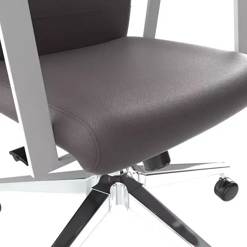 Aleen Modern Leather Office Chair - Swivel & Tilt Ergonomic Desk Chair with Iron Frame - Home Office