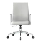 Aleen Modern Leather Office Chair - Swivel & Tilt Ergonomic Desk Chair with Iron Frame - Home Office