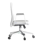Aleen Modern Leather Office Chair - Swivel & Tilt Ergonomic Desk Chair with Iron Frame - Home Office