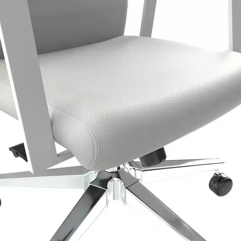 Aleen Modern Leather Office Chair - Swivel & Tilt Ergonomic Desk Chair with Iron Frame - Home Office