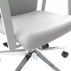 Aleen Modern Leather Office Chair - Swivel & Tilt Ergonomic Desk Chair with Iron Frame - Home Office